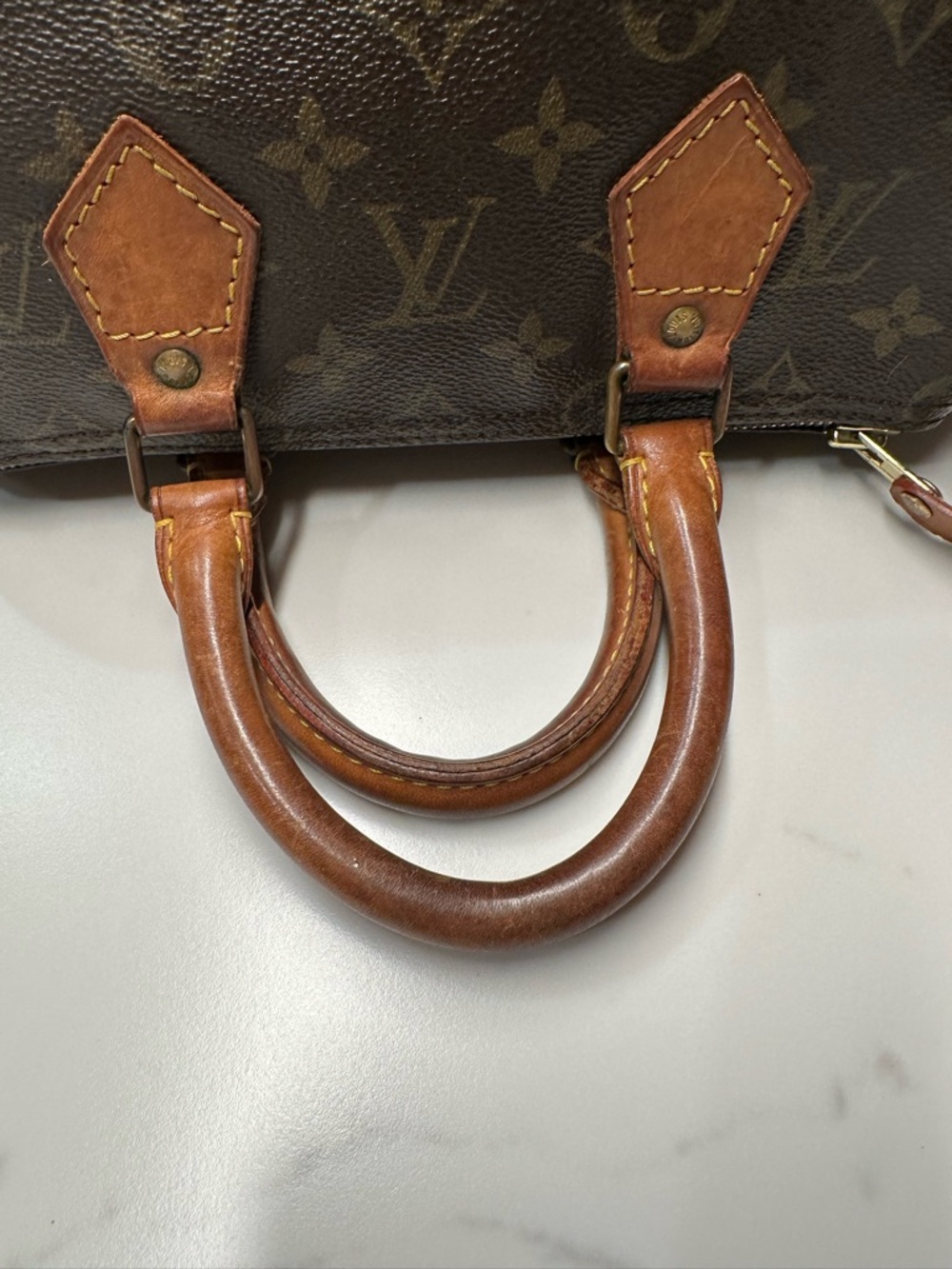 Louis Vuitton Brown Monogram Speedy 25 Top-Handle Bag - Picture 9 of 15